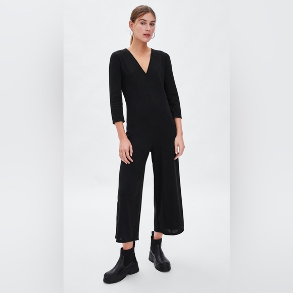 Zara Pants & Jumpsuits Zara Black Jumpsuit Poshmark